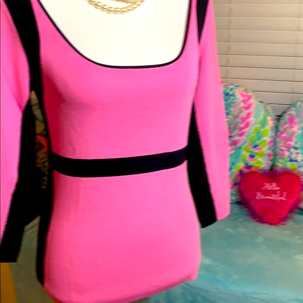 My Favorite Things pink & black high quality knit top